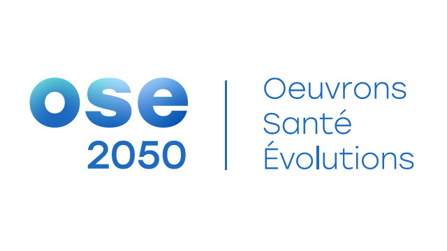 Logo Ose 2050 Oeuvrons Santé Évolution en bleu