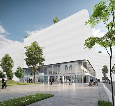Vue extérieure de la station « Saint-Genis-Laval Hôpitaux-Sud »