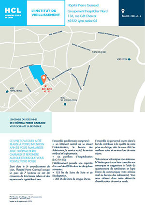 Plan et informations pratiques de l'hôpital Pierre Garraud