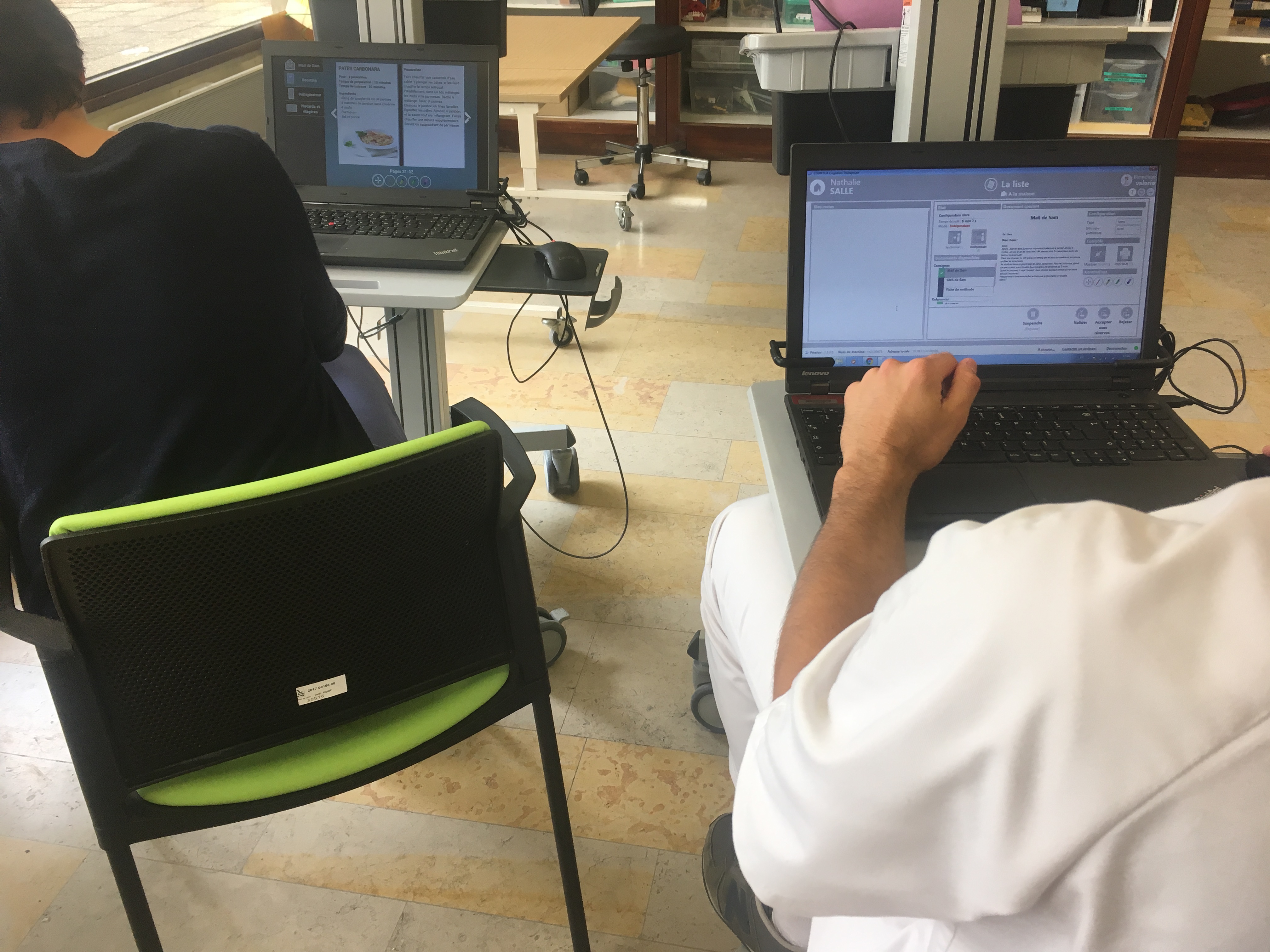 Covirtua, logiciel de rééducation à l'Hôpital henry Gabrielle 