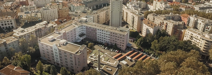 Hôpital gériatrique des Charpennes Façade de l'hôpital des Charpennes