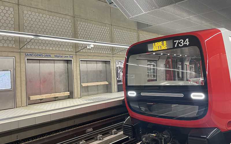 Ligne B station Saint Genis Laval hôpital Lyon Sud