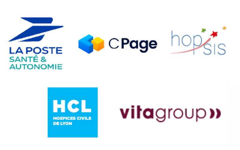 Logos de La Poste, Cpage, Hopsis, les HCL et vitagroup