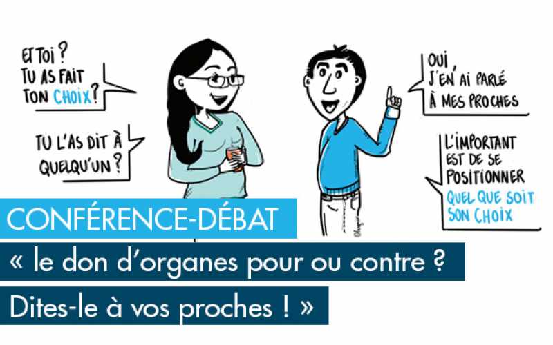 2 personnages qui échangent sur le fait d'avoir communiqué à leurs propres s'ils étaient pour ou contre le don d'organes