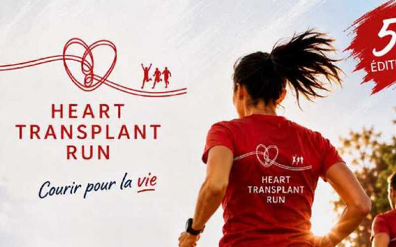Heart Transplant Run :  photo d'une femme de dos avec t-shirt rouge qui court - 5e édition dimanche 20 septembre 2026