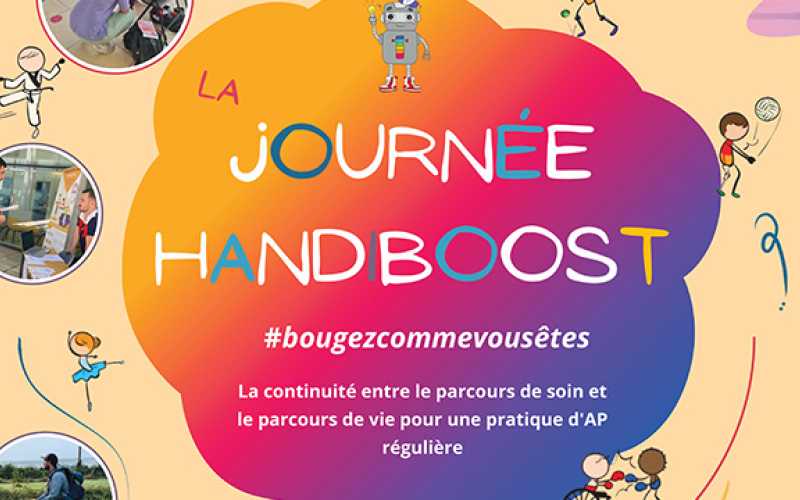 Aperçu de l'affiche de la journée Handiboost 2026 avec des photos