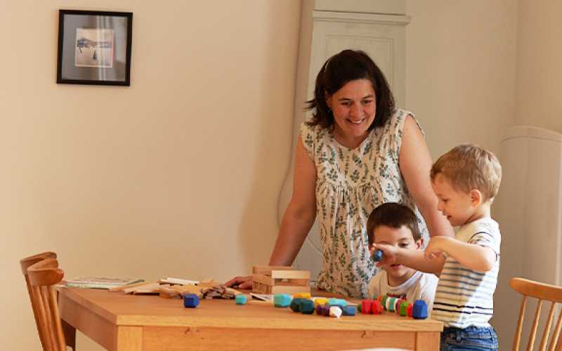 Sabine et ses enfants