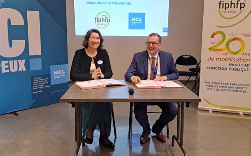 Marine NEUVILLE (FIPHFP) et Raymond LE MOIGN (HCL)