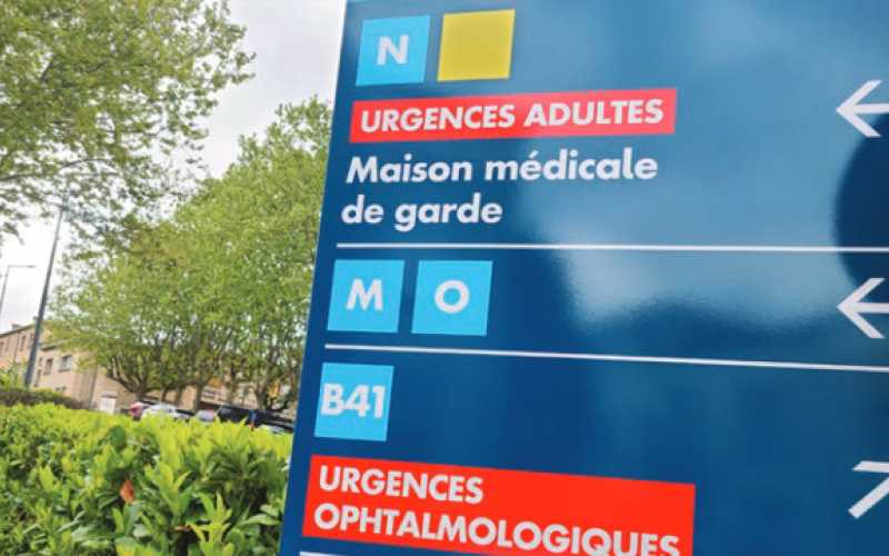 Panneau signalétique hôpital Edouard Herriot