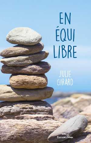 couverture d'un livre sur laquelle un tas de cailloux est au premier plan, sur un fond de ciel bleu