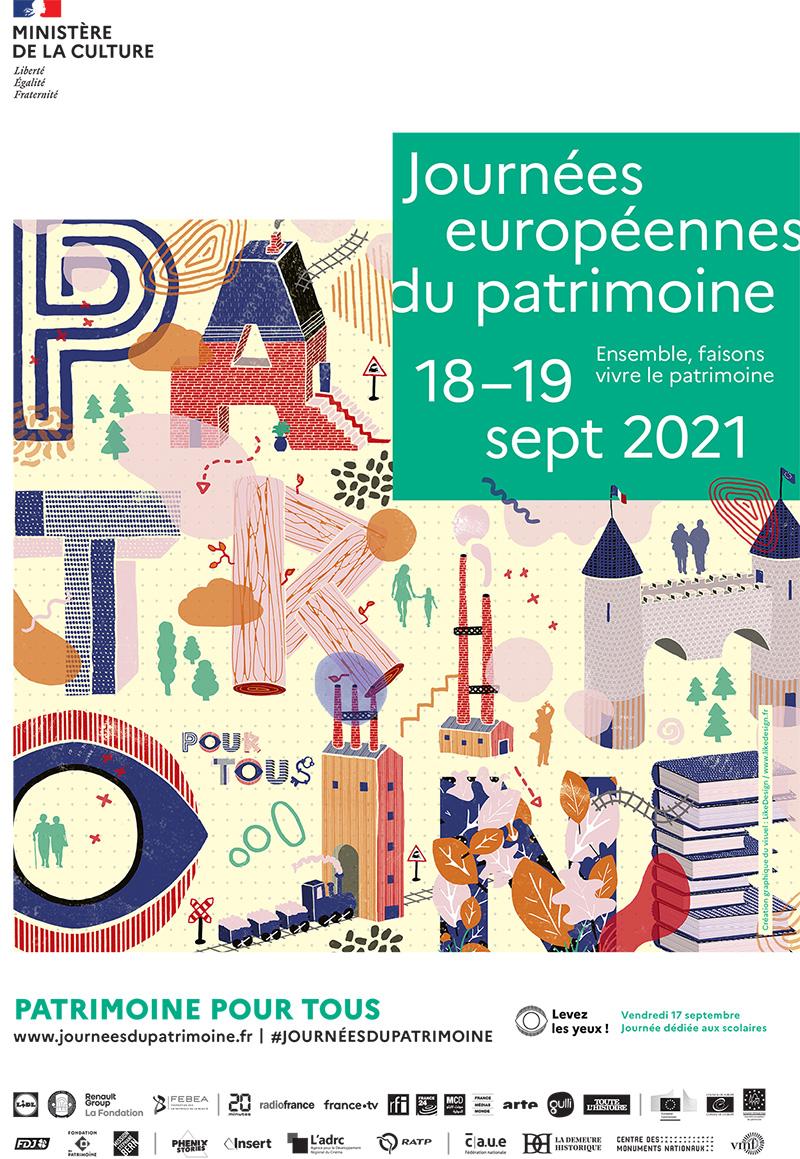 Affiche des Journées Européennes du Patrimoine 2021