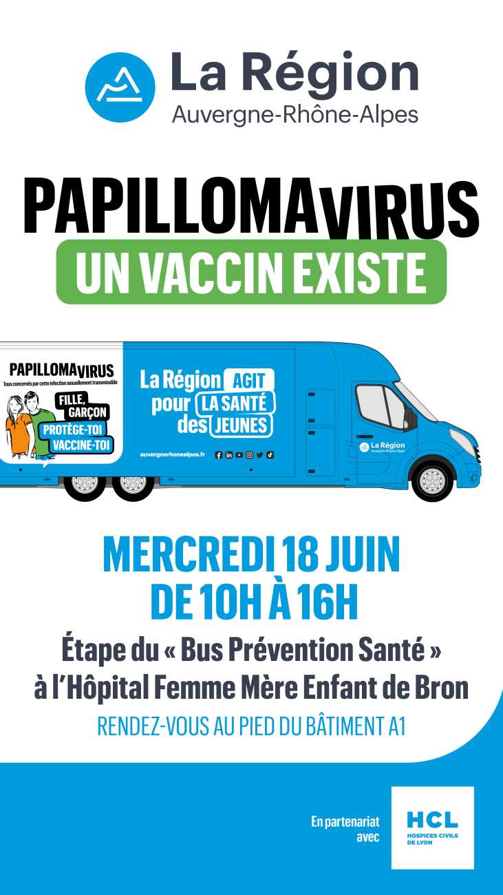 Affiche du bus de prévention santé de la Région le mercredi 18 juin