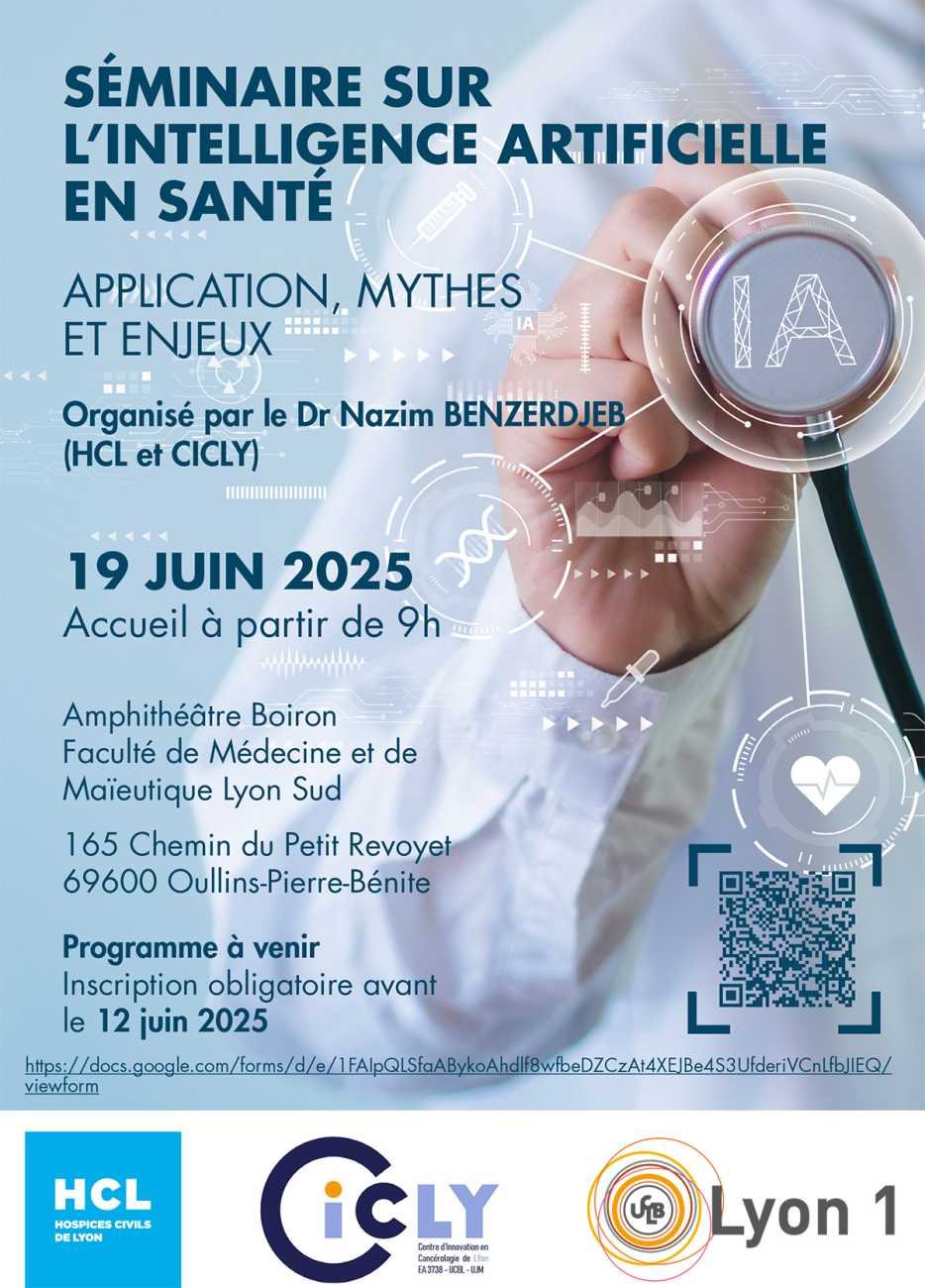 Affiche du séminaire sur l'intelligence artificielle en santé