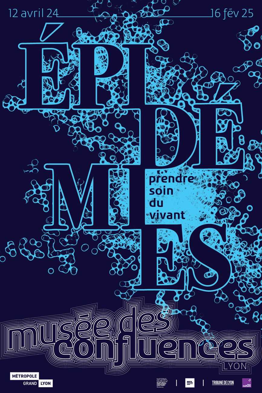 Affiche de l'exposition "Épidémies prendre soin du vivant"