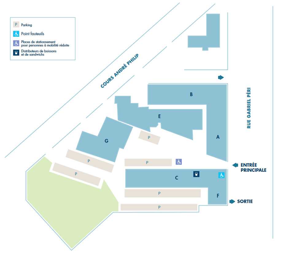 Plan hôpital des Charpennes