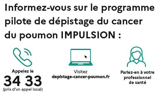 Moyens de s'informer sur le programme pilote de dépistage du cancer du poumon IMPULSION
