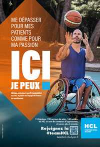 Affiche "ICI JE PEUX" avec Jérôme