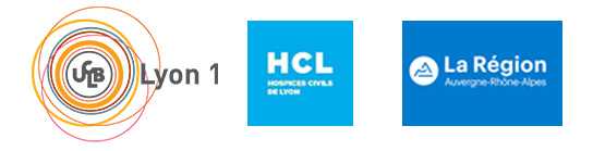 Logos Université Claude Bernard Lyon 1, Hospices Civils de Lyon et la Région Auvergne-Rhône-Alpes