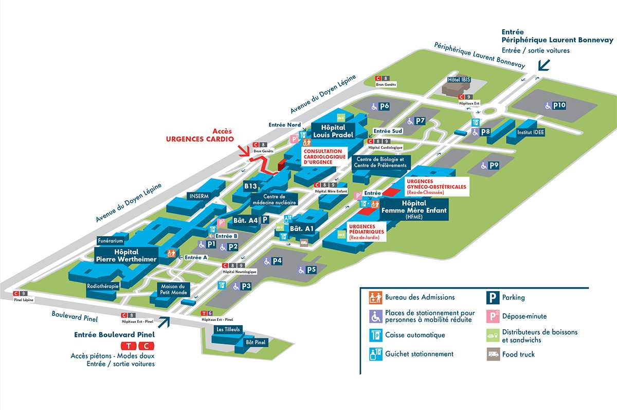 Plan du groupement hospitalier est des HCL