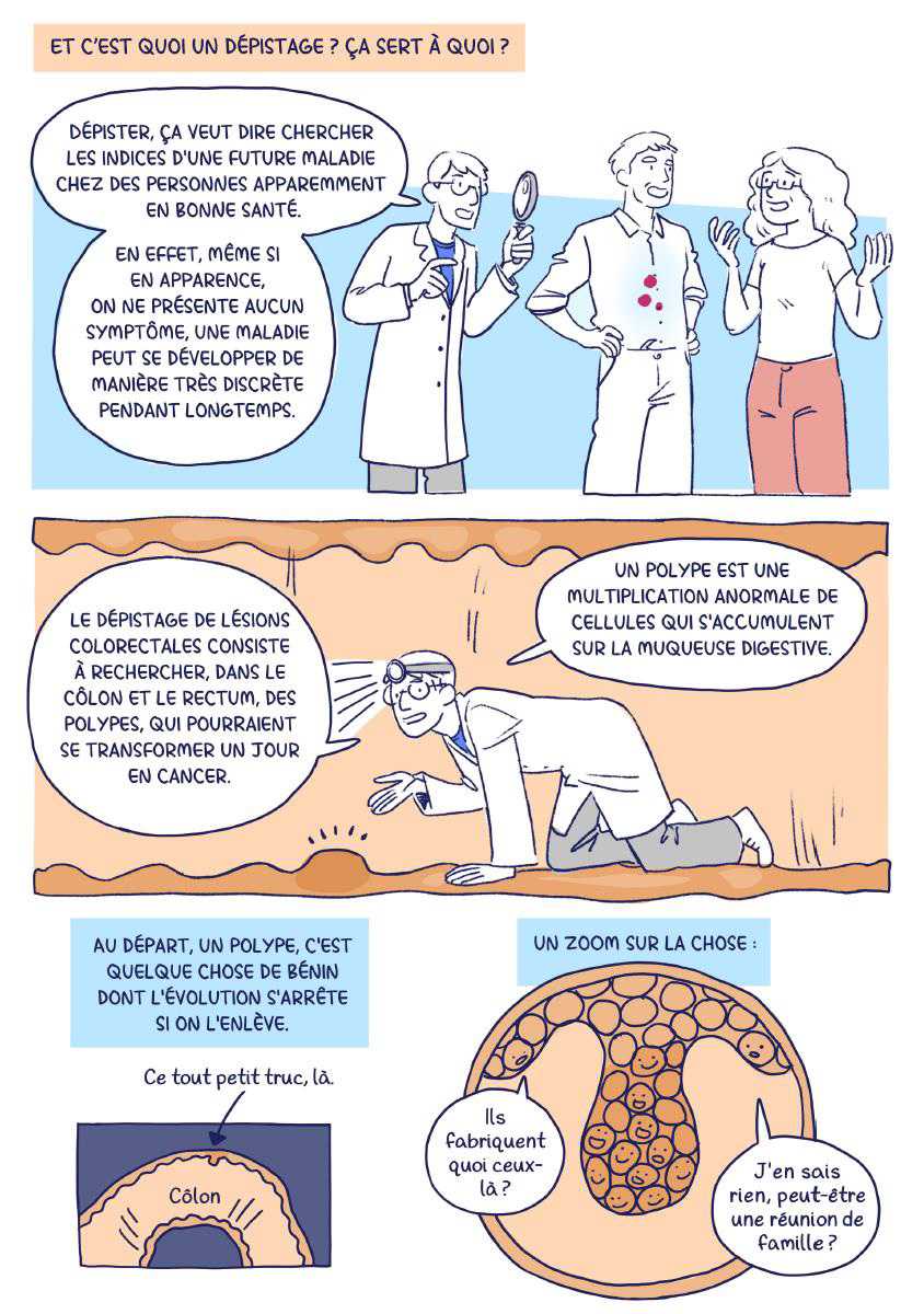 Planche n°3 de la bande dessinée « Protégeons notre côlon ! »